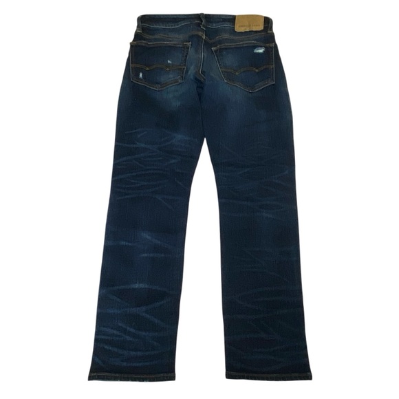 American Eagle 28x27 Flex Slim Dark Blue Wash Denim Blue Jeans 28x28 Men’s - Picture 6 of 10